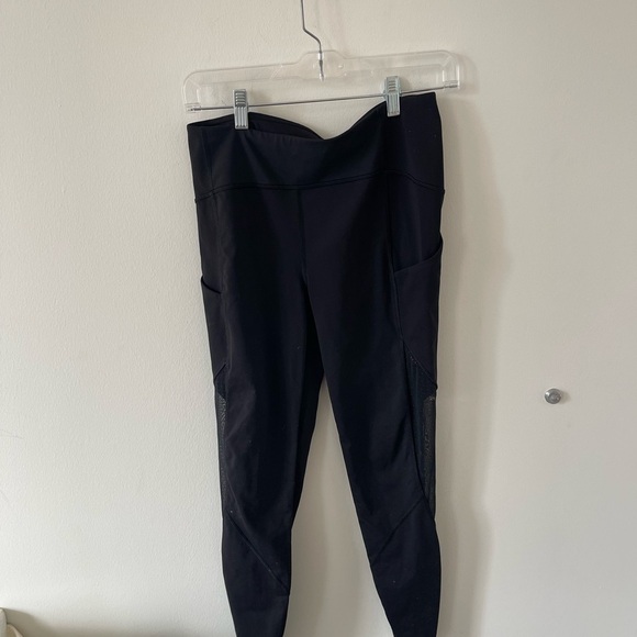 Lululemon Black Mesh High-Waisted Leggings - Picture 1 of 7